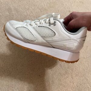 Under Armour White and Light Gray Athletic Sneakers